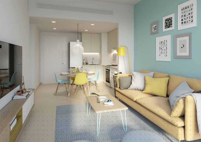 Una Apartments – Living Room